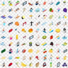 100 joy icons set in isometric 3d style for any design vector illustration