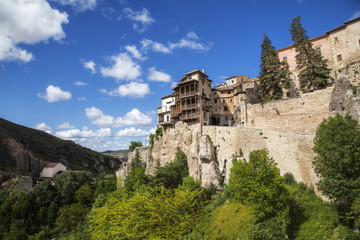 Fototapeta na wymiar View of the hanging houses, Cuenca, Spain
