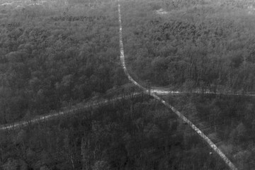 Croisement de chemins en arrivant en Italie