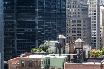 Vue traditionnelle de toits new-yorkais