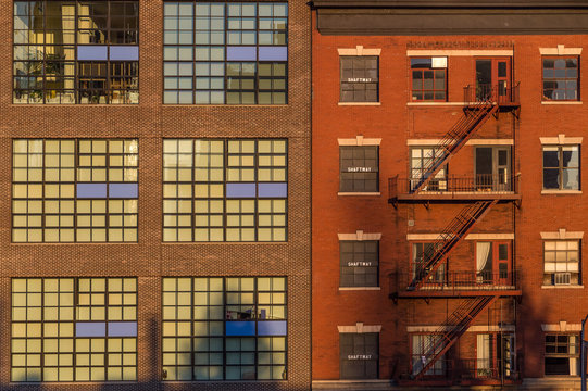 New York industriel au coucher de soleil
