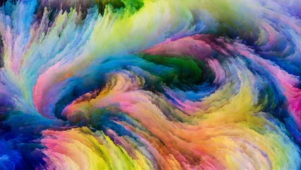 Wandaufkleber Gemixte farben Bunte Farbe virtuell