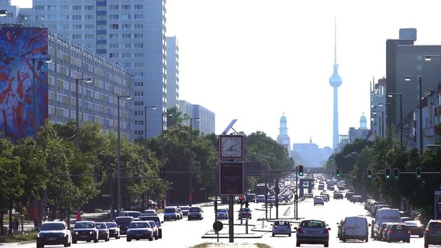 Berlin, street, treffic, cars, Germany, german, summer, sun, vehicles, transport, highway, main street, capital, city, metropolis