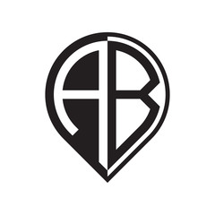 initial letter pin logo