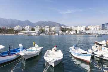 Fototapeta na wymiar Marbella's fishing port