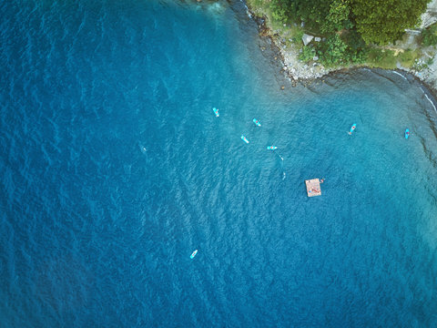 Blue lagoon aerial view