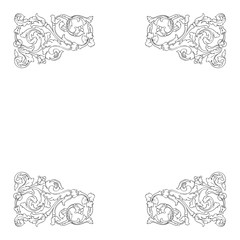 Retro baroque decorations element