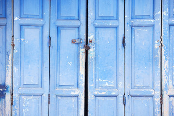 background of wooden vintage folding door