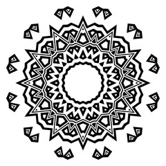 Mandala on a background. Beautiful oriental, asian motives. Flower GEOMETRIC vector.