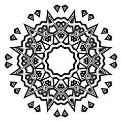 Mandala on a background. Beautiful oriental, asian motives. Flower GEOMETRIC vector.