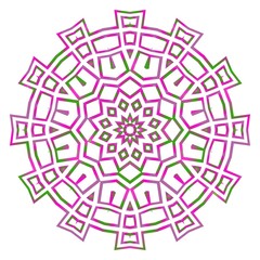 Mandala on a white background. Beautiful oriental, asian motives. Flower vector.