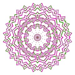 Decorative round ornament. Anti-stress therapy pattern. Vector illustration for design.