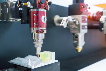 Laser cutting metal industry concept