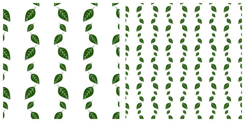 Seamless vector illustration background with leaves pattern.