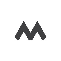 Initial letter M logo design