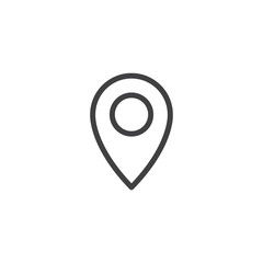 Pin map location icon line vector design