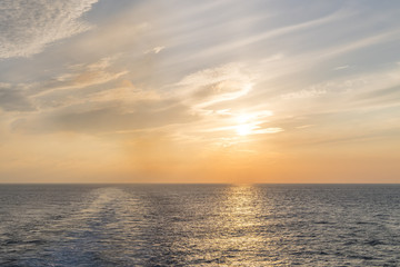 sea and waves Wave caused by cruise ship
