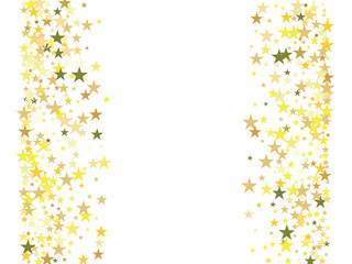 Gold Stars Confetti Vector Magic Cosmic Light Garland. Christmas Birthday Party Scatter Gamour Sparkles Glowing Celebration Decoration. Noble Rich New Year Holiday Premium Texture Star Dust Explosion.