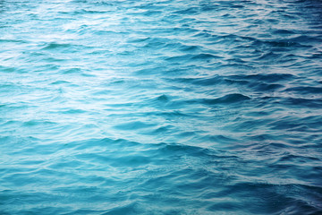 Photo of a macro of blue sea waves