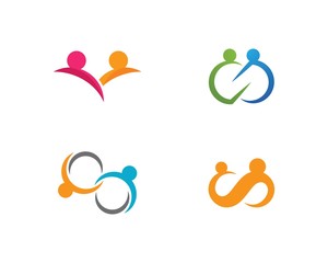 Obraz premium community care Logo template