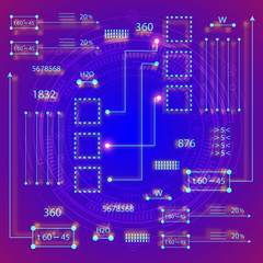 Cyber future technology .Future technologies .Electrical circuit