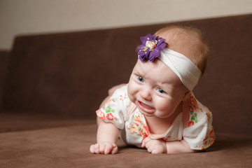 bright portrait of adorable baby