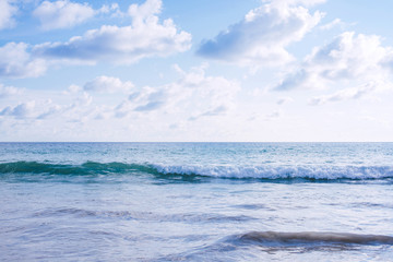 Fototapeta premium Calm Sea and Blue Sky Background.