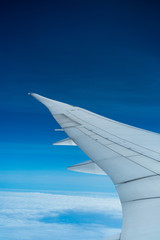 Obraz premium Aircraft Wing Sky Background