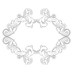 Retro baroque decorations element