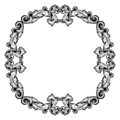 Retro baroque decorations element