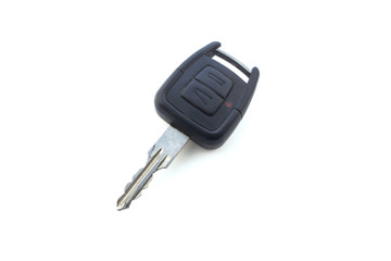 Car key isolated on white background isolate, close-up