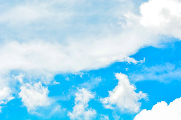 Obraz premium Close up view of cloud in blue sky. 