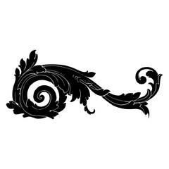 Retro baroque decorations element