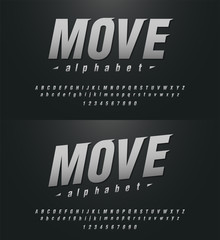 sport modern alphabet and number fonts. technology typography italic font uppercase and lowercase. vector illustrator