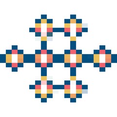 Colorful pixel pattern. Pastel  vector illustration EPS10.