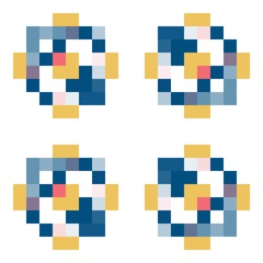 Colorful pixel pattern. Pastel  vector illustration EPS10.