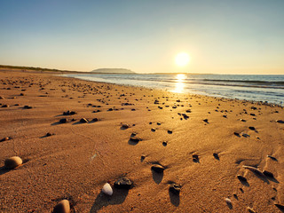 sunset of donegal beach,Ireland