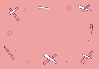 Abstract vertical background with geometric decoration elements. Vector illustration.