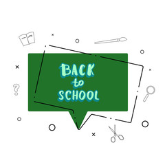 Back to school banner template. Vector illustration.