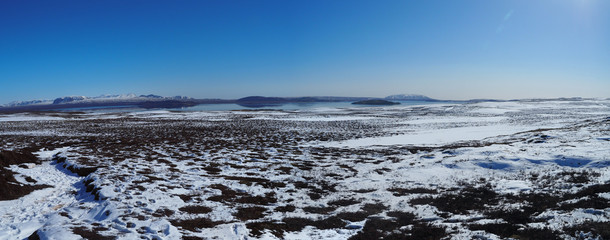 Sceneric view in winter at Iceland