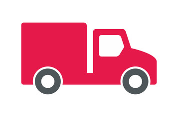 Truck icon, Flat style. isolated on white background