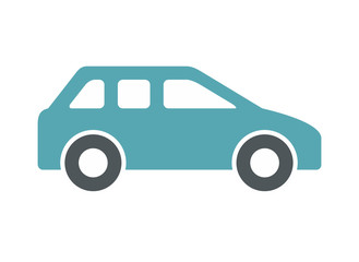 Car icon, Monochrome style. isolated on white background