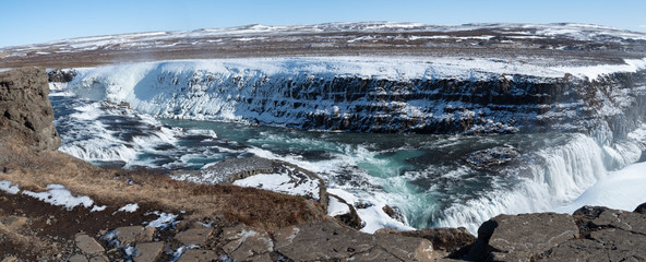 Gullfoss waterfall in Iceland