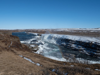 Gullfoss waterfall in Iceland
