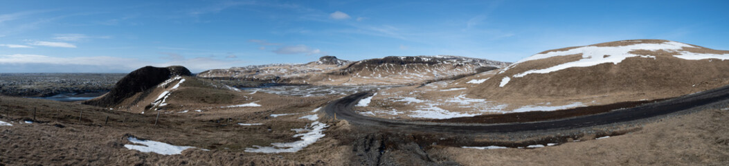 Panoramic view of fjaorargljufur, Iceland
