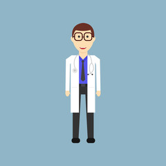 doctor character. medical team concept in vector illustration design