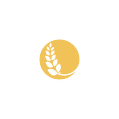 Wheat farming logo vector design template