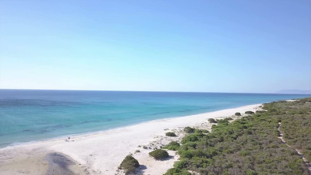 Sardinia sea aerial view - Berchida beach