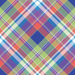 Madras pixel plaid seamless pattern