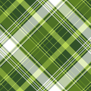 Green tartan pixel check plaid seamless pattern